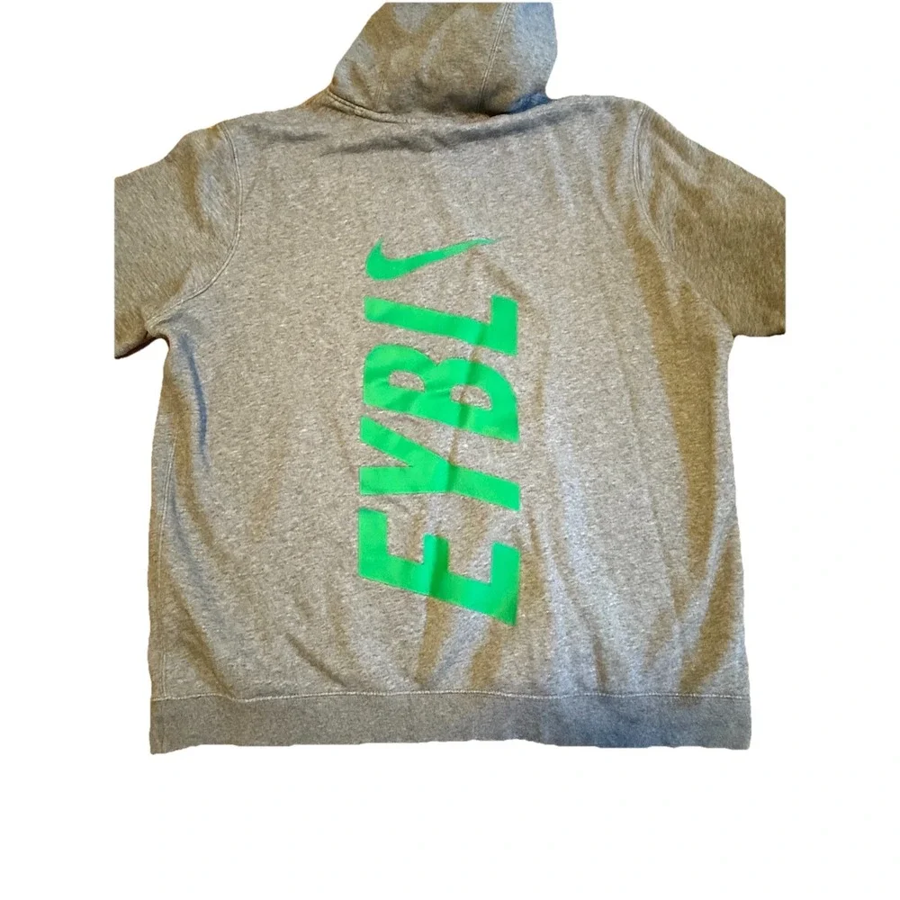 Nike EYBL Hoodie Men's XL‎ Basketball Green Swoosh League Pullover XI Back Print